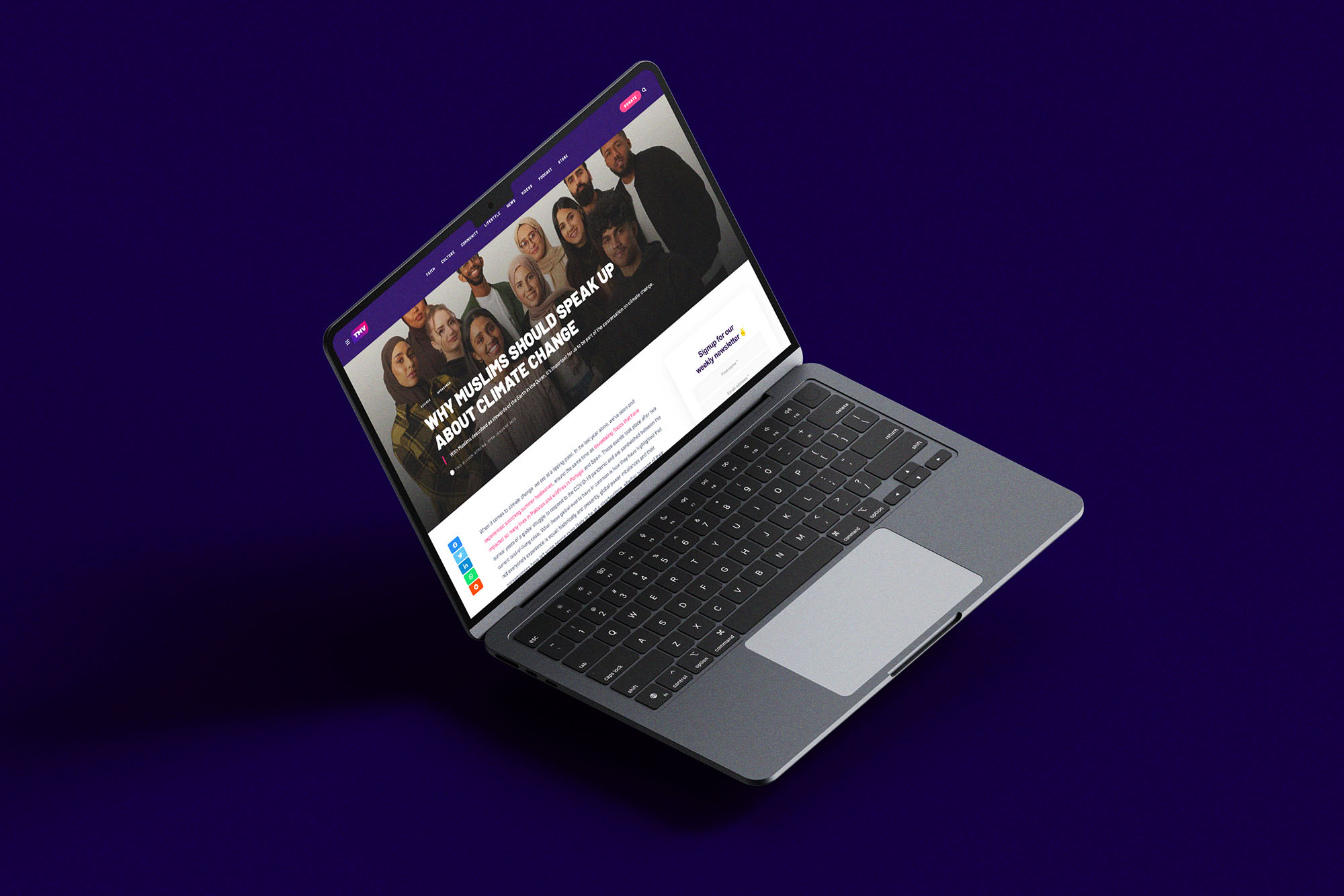 The Muslim Vibe — The Muslim Vibe on a laptop