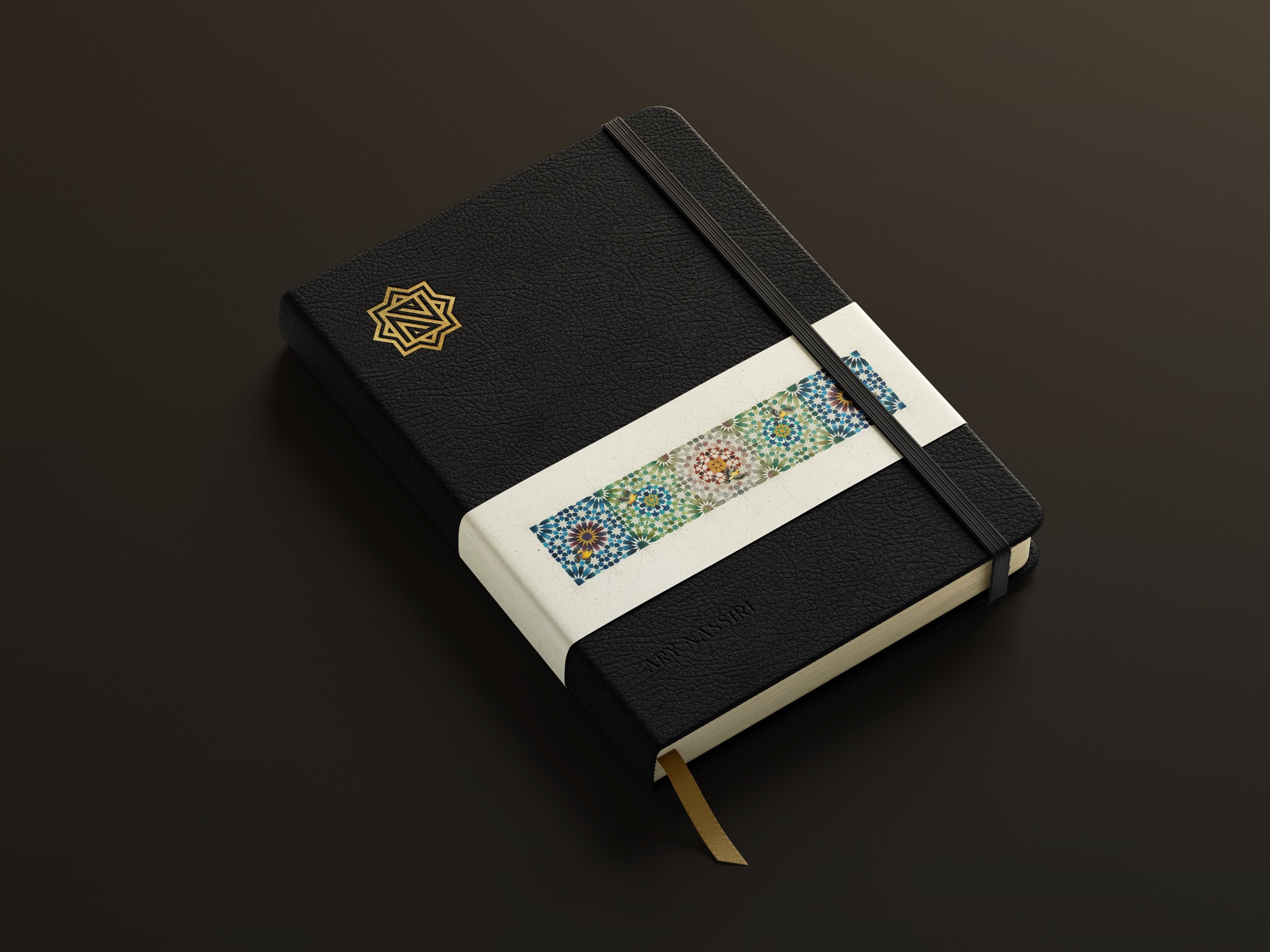 Ary Nassiri — the monogram on a printed book cover