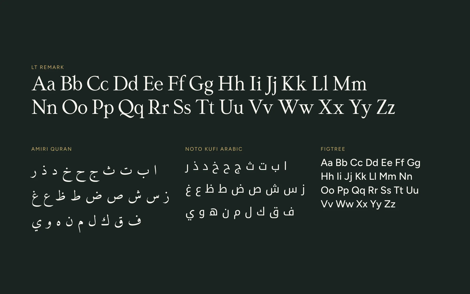 Duas Online — the typefaces