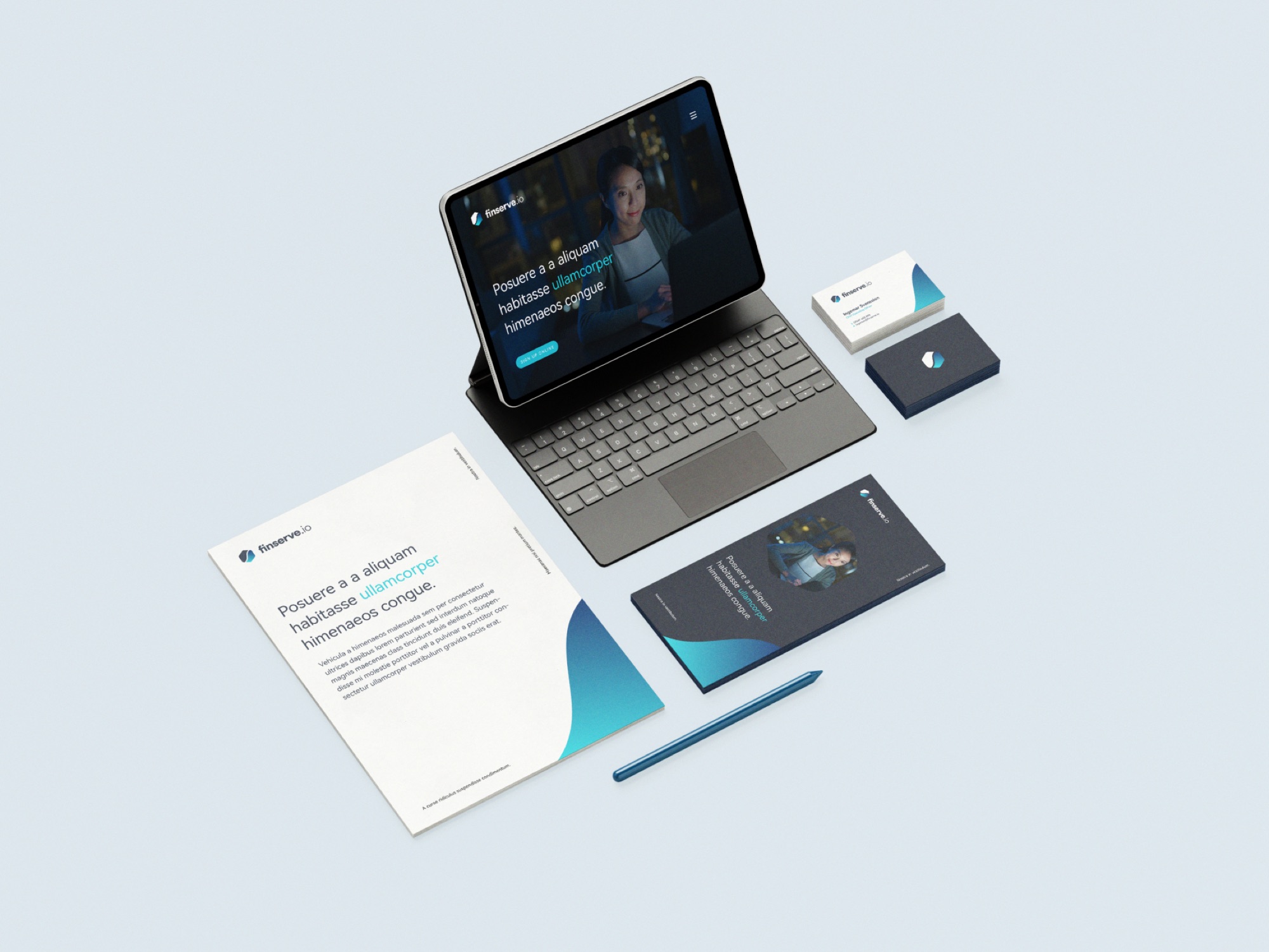 Finserve.io — the stationery set