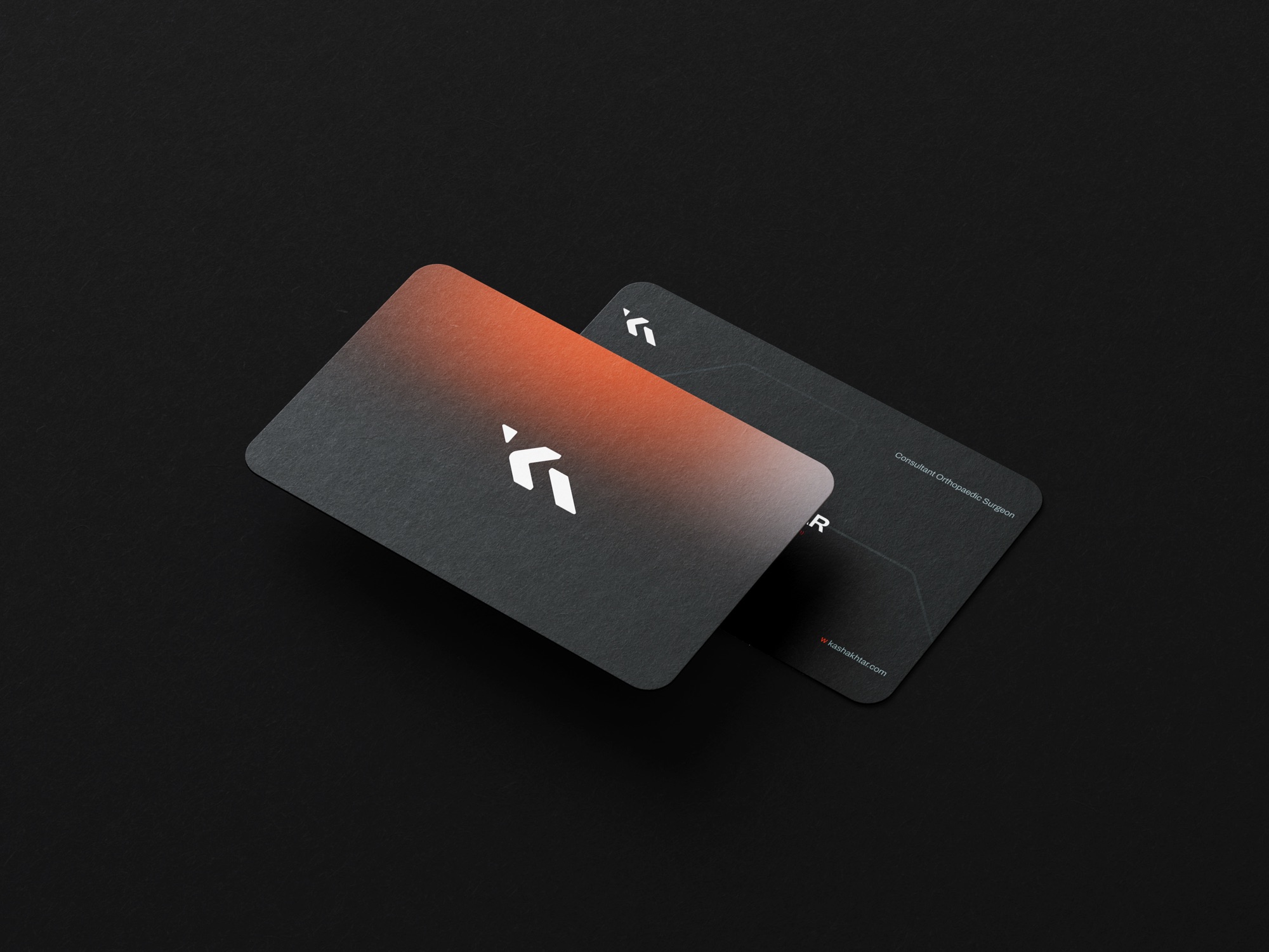 Kash Akhtar — printed business cards