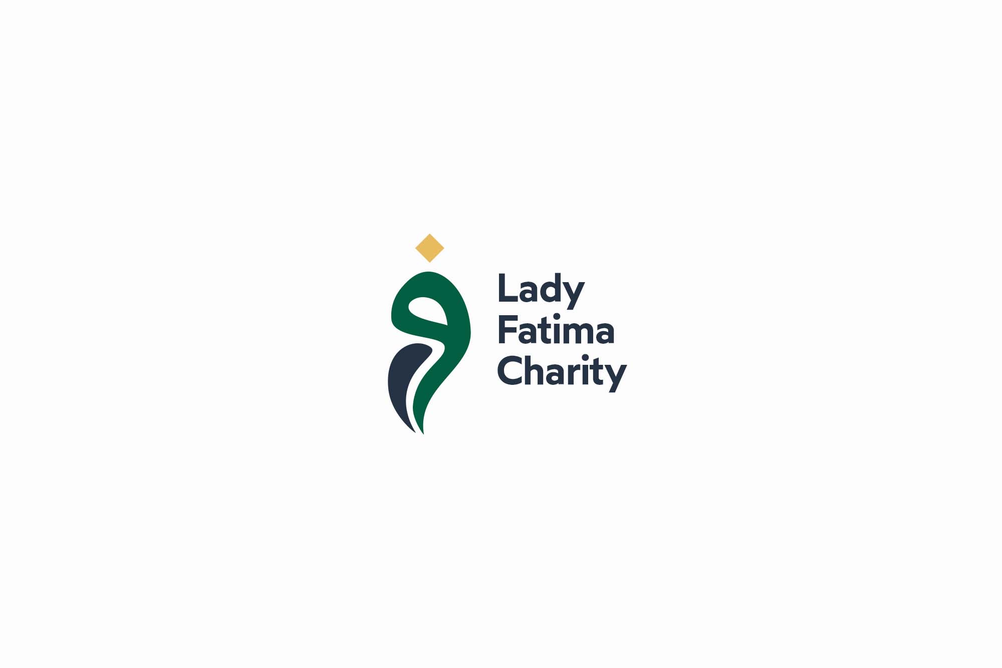 Lady Fatima Charity — the full logo lockup on white