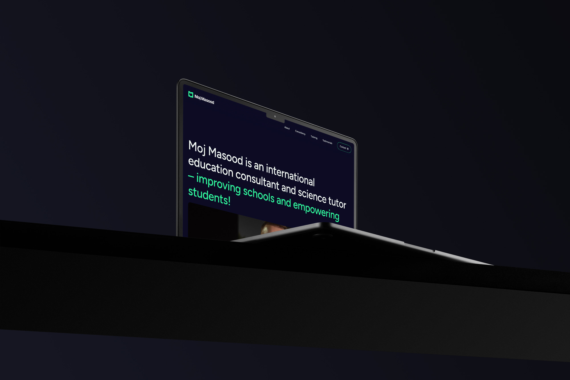 Moj Masood — the website about page
