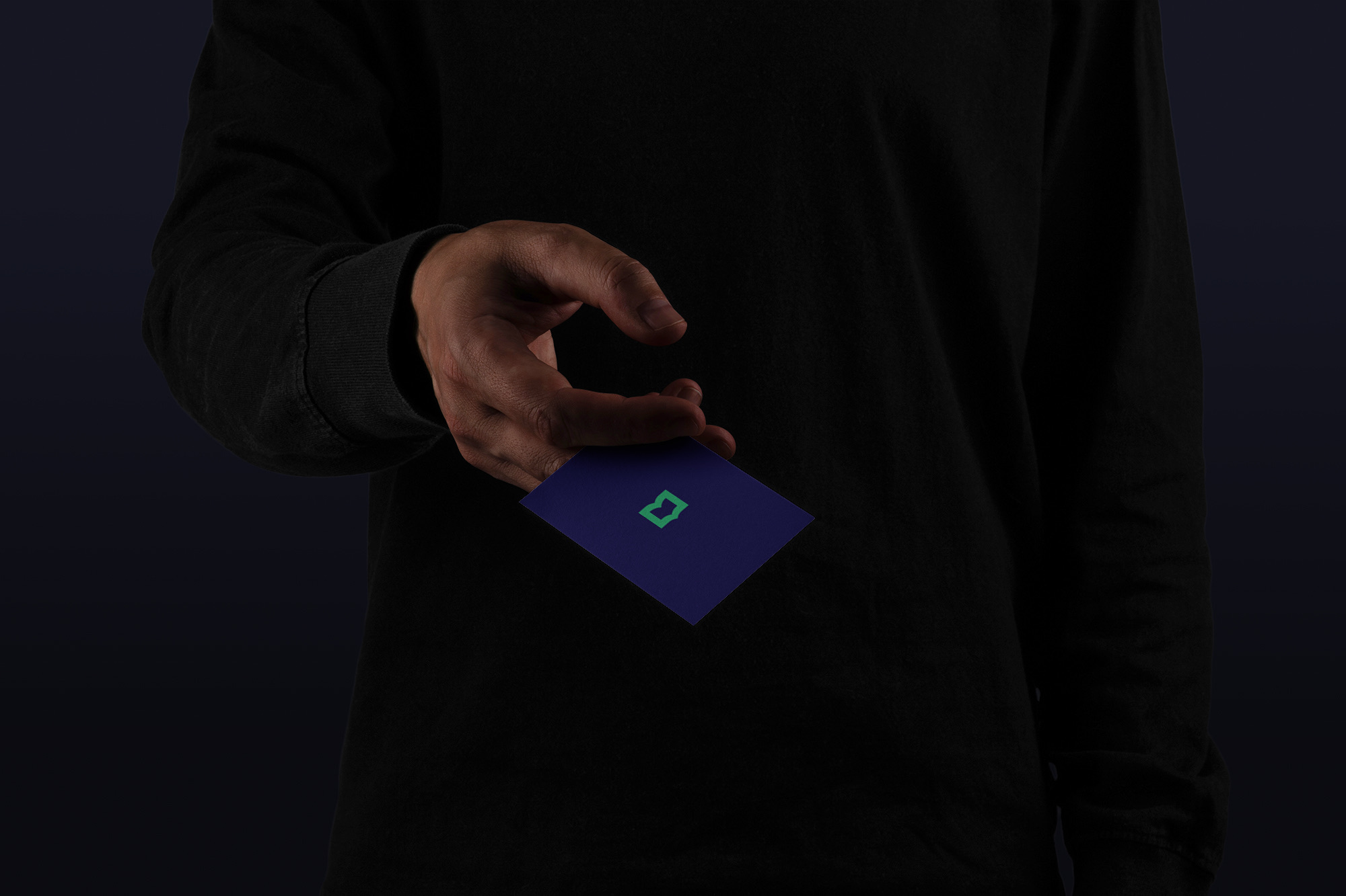 Moj Masood — a printed business card