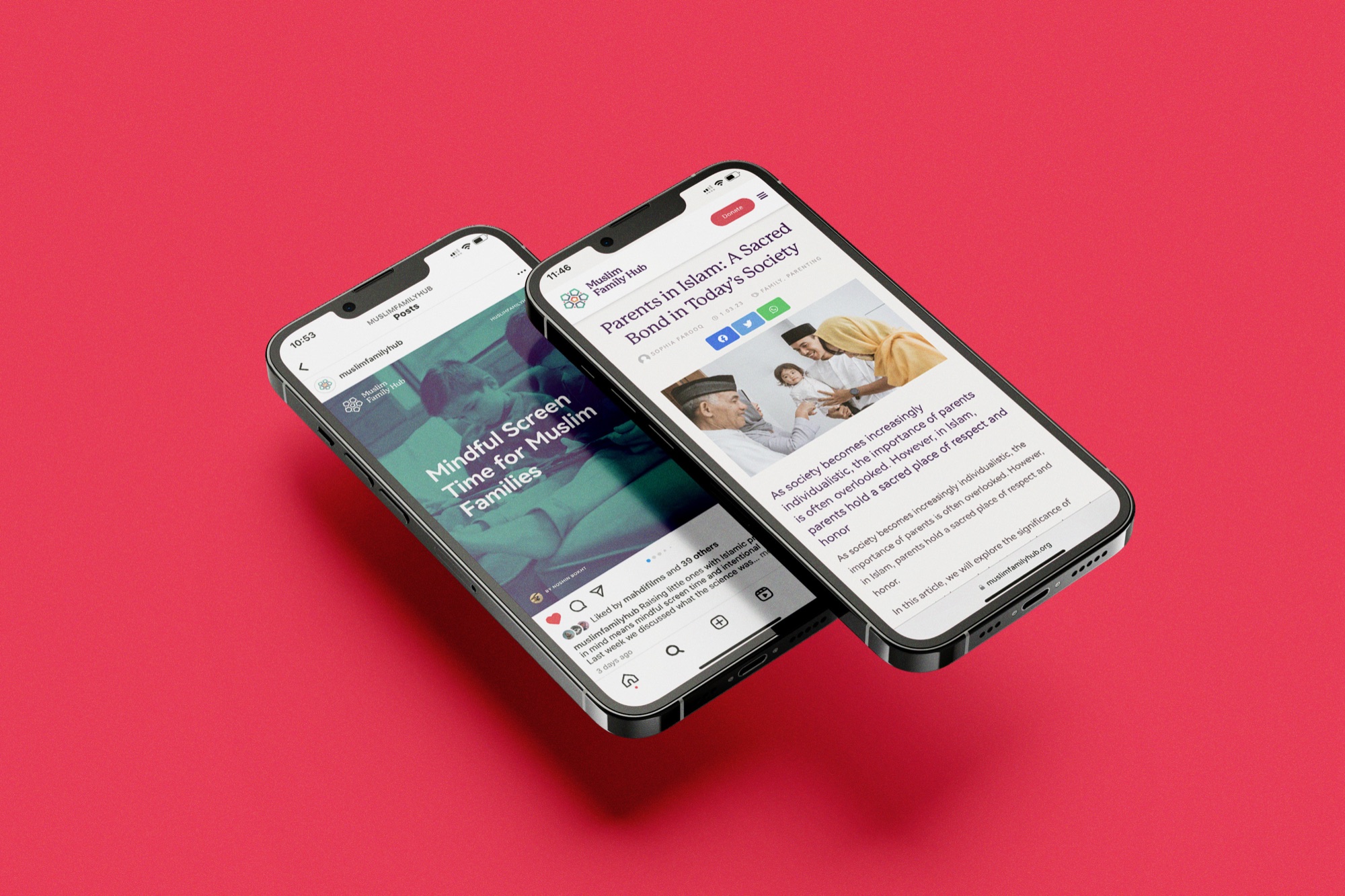 Muslim Family Hub — the site and an article on phones