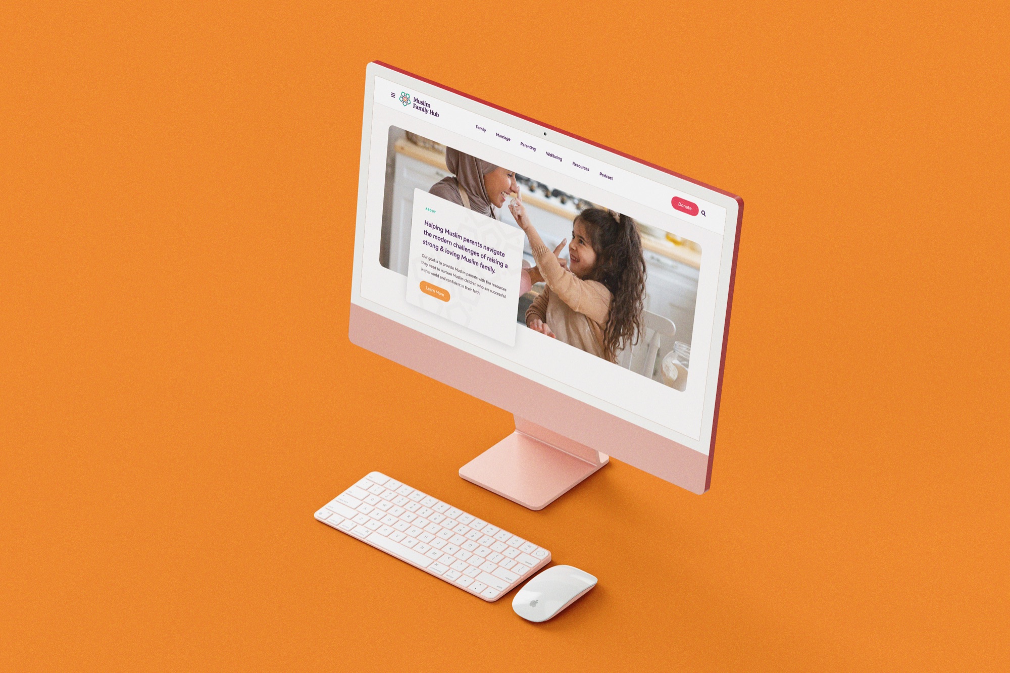 Muslim Family Hub — the website on a desktop computer