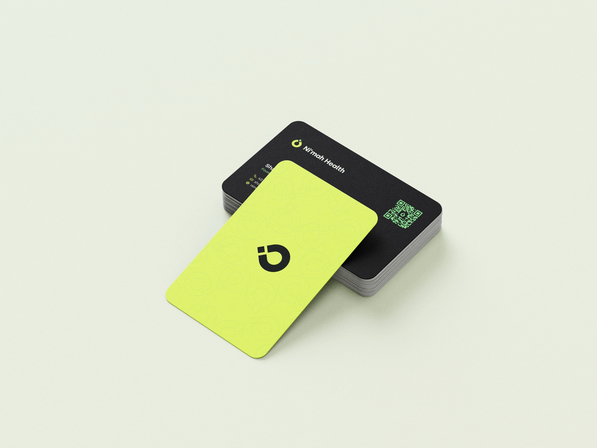 Ni’mah Health — printed business cards