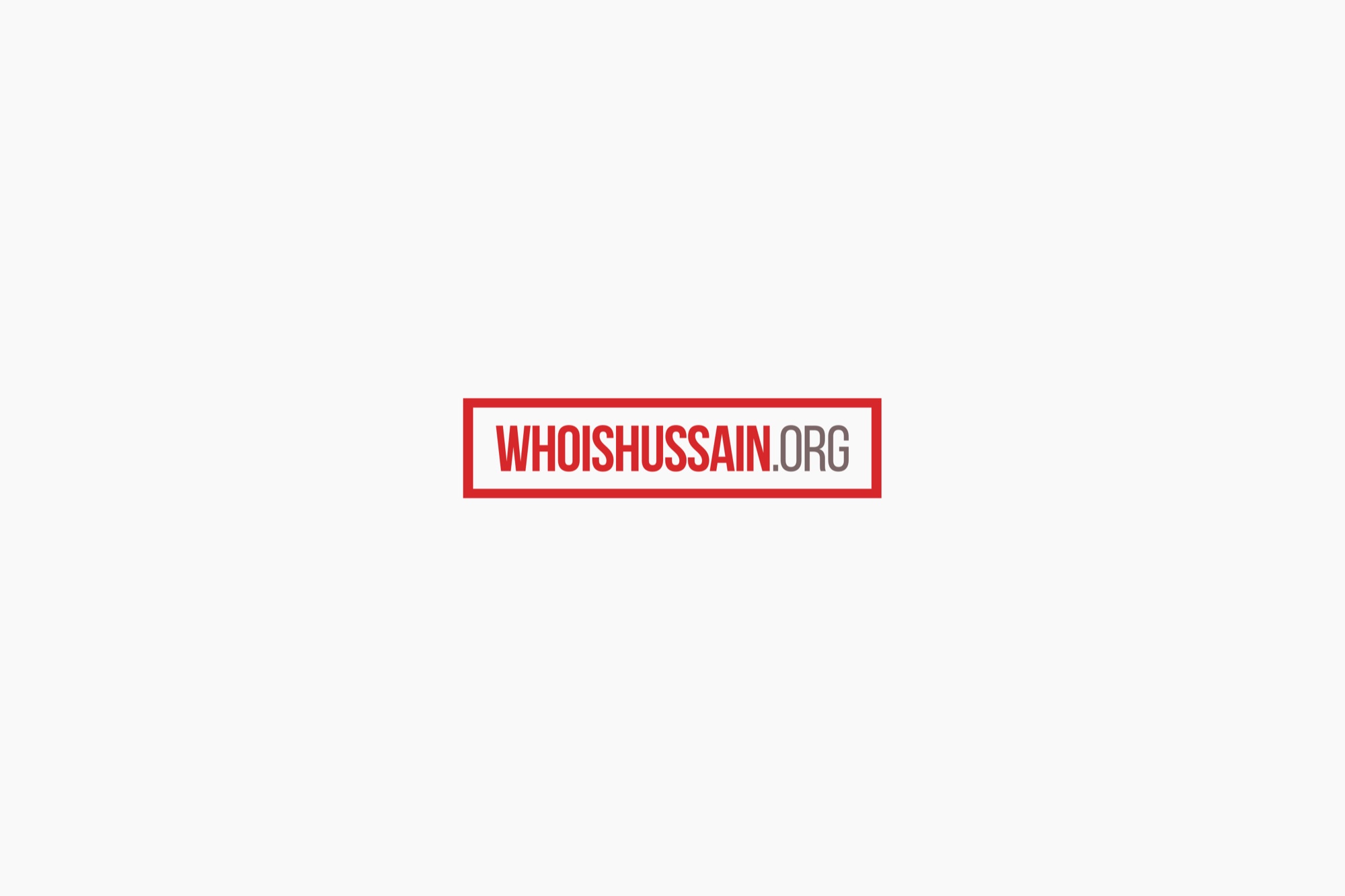 Who is Hussain — the whoishussain.org wordmark