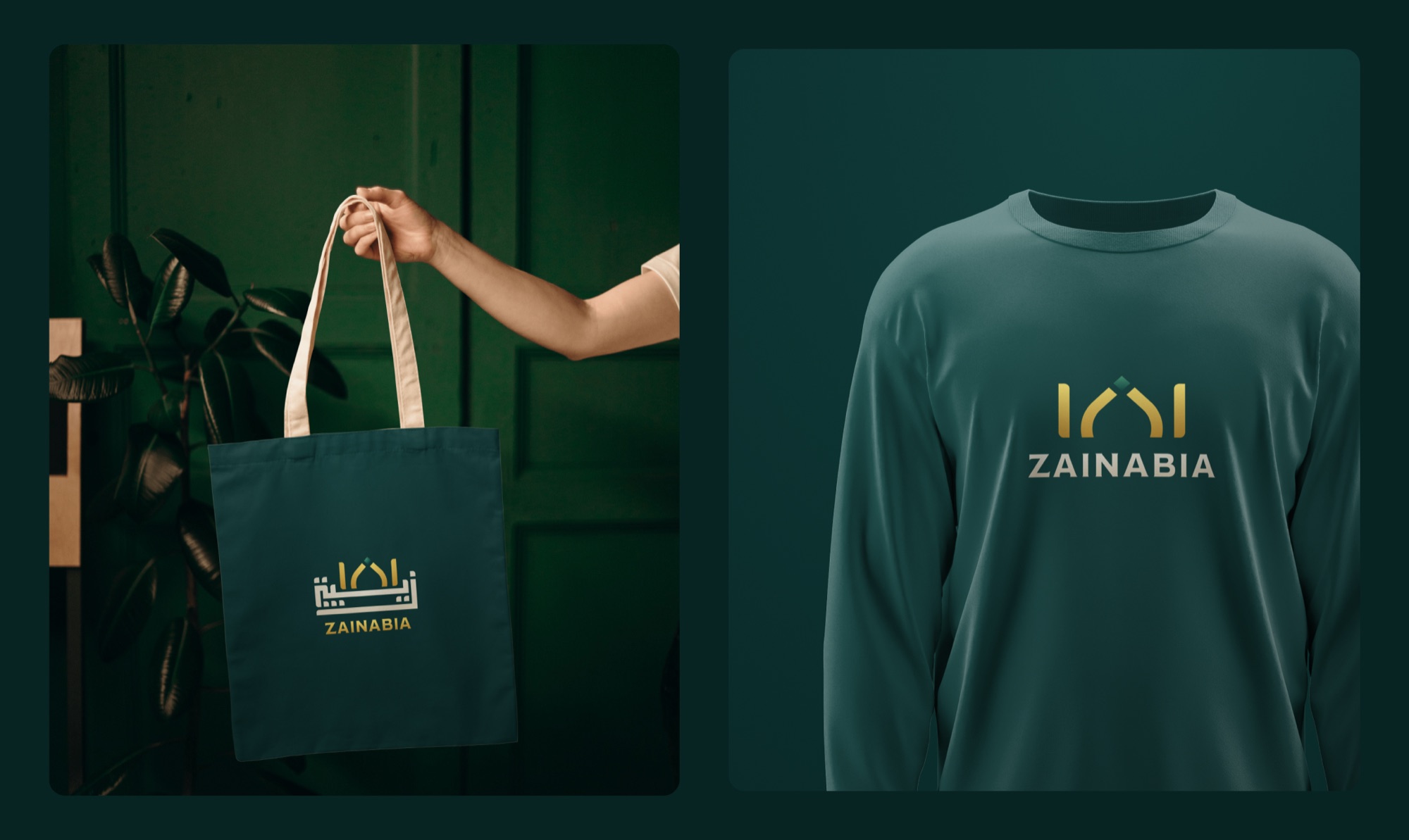 Zainabia — the brand on a tote bag and apparel